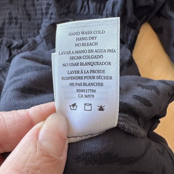 Rails Blue Black Jasmine Ash Cheetah Print Long Sleeve V-neck Mini Dress‎ L - Picture 15 of 16